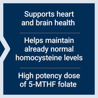 Thumbnail for Life Extension High Potency Optimized Folate – L-methylfolate – Folic Acid, 8500 mcg DFE – Heart & Brain Support, Healthy Homocysteine Levels – Gluten-Free, Non-GMO, Vegetarian – 30 Tablets
