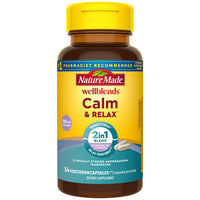 Thumbnail for Nature Made Wellblends Calm & Relax, Ashwagandha 125mg, Magnesium 300 mg, 54 Vegetarian Capsules