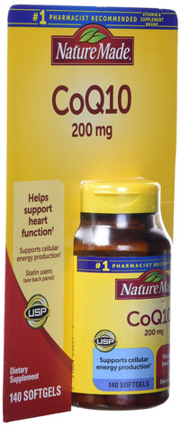 Thumbnail for Nature Made CoQ10, Softgels Helps Supports Heart Function & Cellular Energy Production, Unflavored, 200 mg, 140 Count