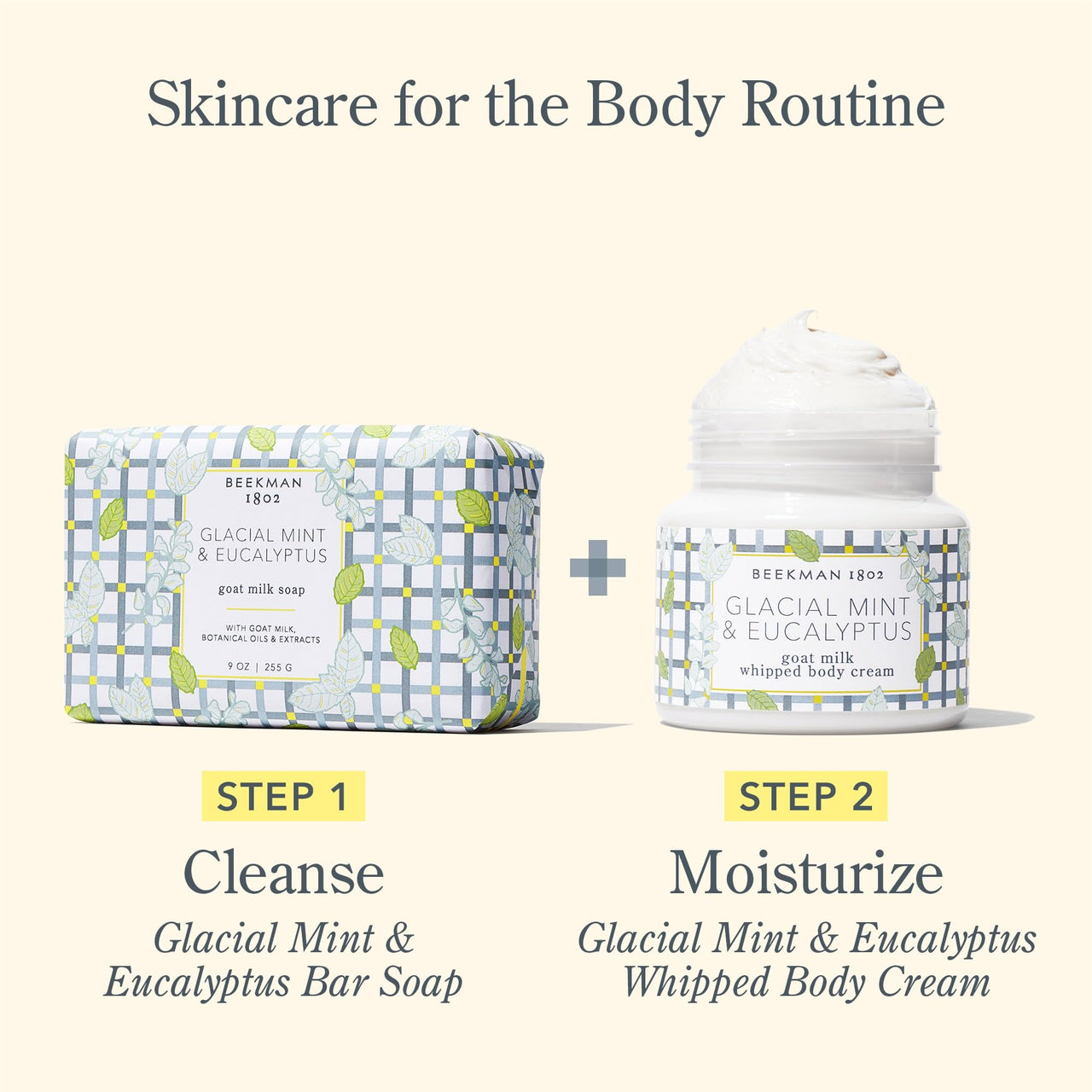 Beekman 1802 Glacial Mint & Eucalyptus Goat Milk Soap - Scented - 9 oz - Cleanses, Nourishes & Hydrates - Certified Microbiome Friendly - No Irritation - Good for Sensitive Skin