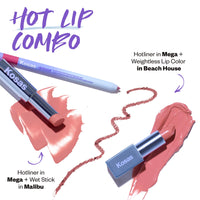Thumbnail for Kosas Hotliner Retractable Lip Liner Pencil With Built-In Brush & Sharpener - Easy Contouring, Hydrating, Long-Lasting - Pigmented Creamy Texture For Plumping Lips - Hyaluronic Acid & Konjac - Mega