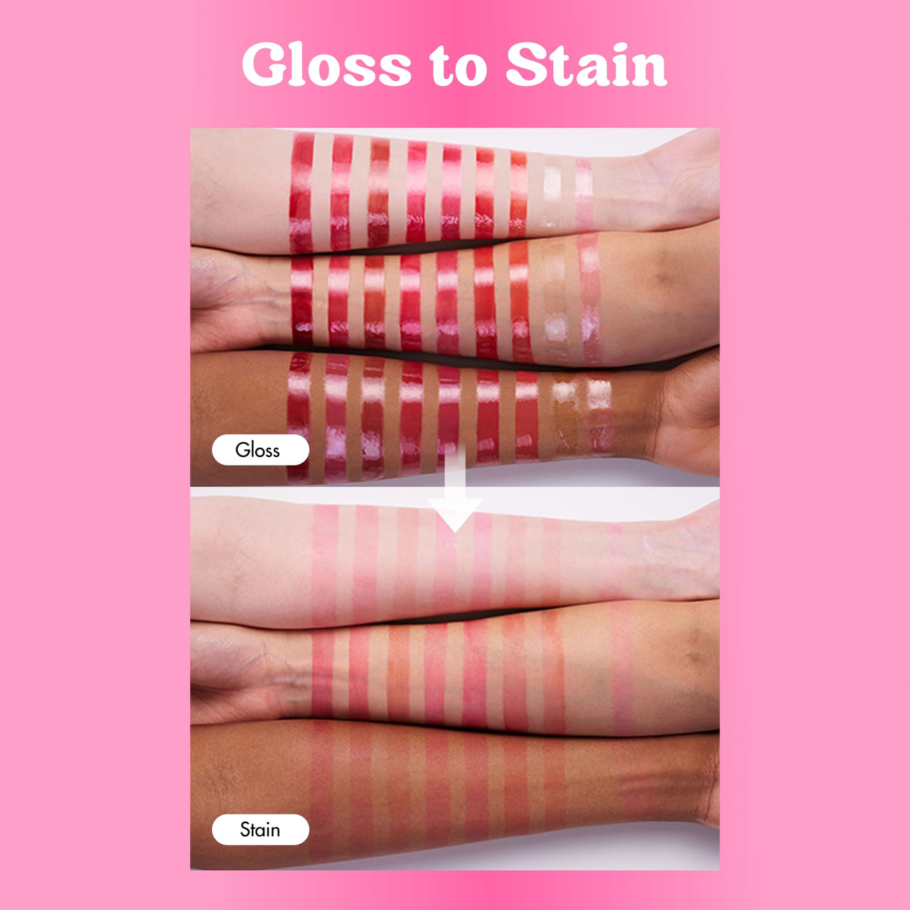 COLORGRAM Fruity Glass Tint 04 Adorable Berry | Korean Long Lasting & Waterproof Lip Stain | Glossy Dewy Lip Gloss, Highly Pigmented Strawberry Pink Shade with Glowing effect 0.11 Oz.