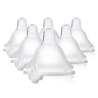 Thumbnail for Evenflo Feeding Balance + Wide Neck BPA-Free Silicone Medium Flow Baby Bottle Nipple - 3 Months+, 6ct