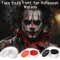 Thumbnail for MEICOLY Clown Makeup Kit,White Black Red Face Body Paint for Halloween Devil Joker Zombie Vampire Skeleton SFX Makeup,Pro Oil Based Body Paint with 6 Painting Brushes,4 Sponges,130g/4.59 oz