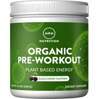 Thumbnail for MRM Nutrition Organic Pre-Workout Powder - Women & Men, 150 mg Natural Caffeine & Adaptogens, Pure Energy, Focus & Blood Flow, Vegan, Certified Organic, Non-GMO - 20 Servings, Black Cherry Flavor