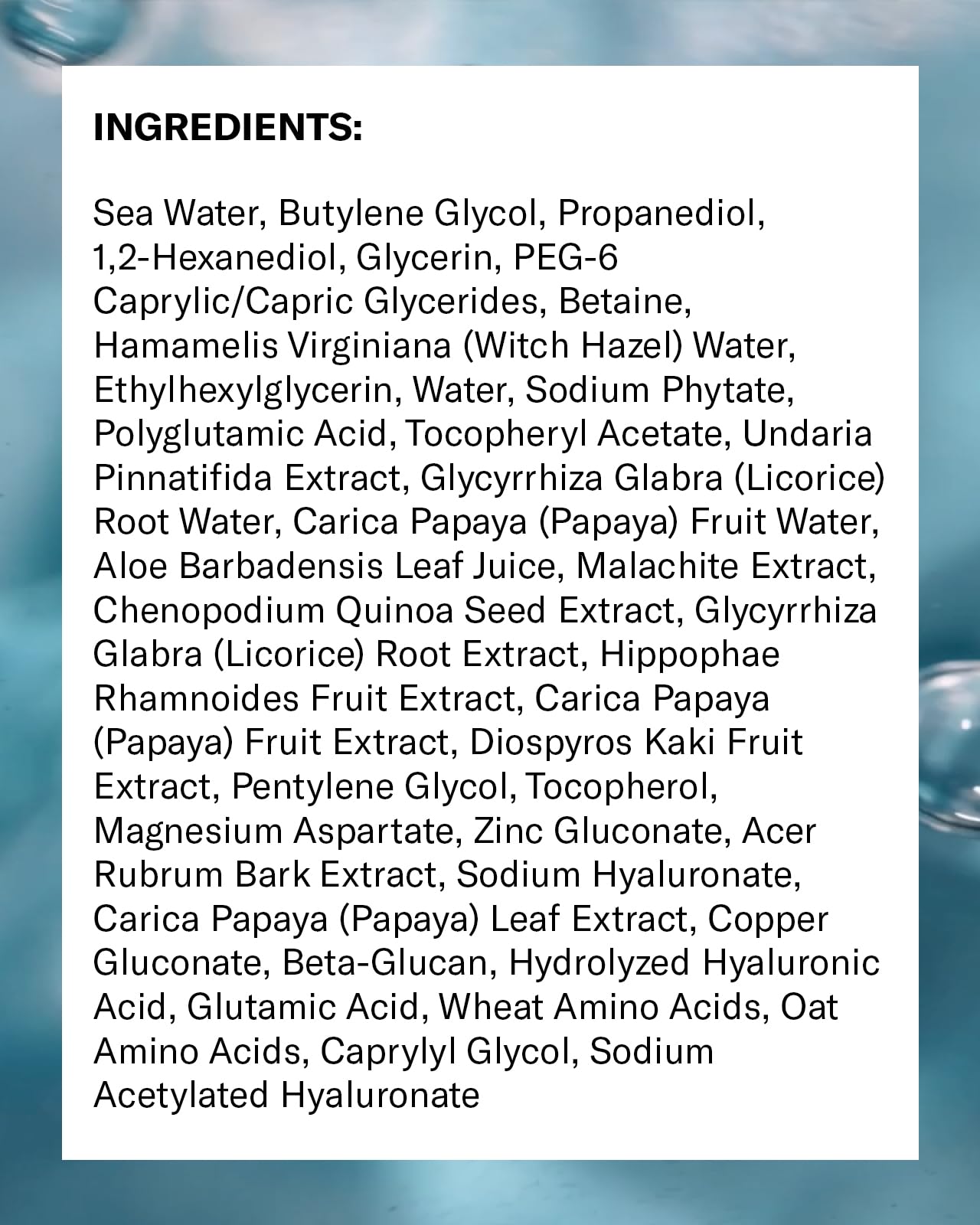 Then I Met You Living Sea Cleansing Tonic, Face Toner & Makeup Remover Micellar Water with Deep Sea Water, Papaya Enzymes & Licorice Root, Vegan & Clean Skincare, 6.08 oz