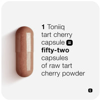 Thumbnail for Toniiq Tart Cherry Capsules - Ultra High Potency 52:1 Extract - Highly Concentrated - Third-Party Lab Tested for Purity & Quality - 120 Capsules