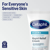 Thumbnail for CETAPHIL ECZEMA RESTORADERM FLARE-UP RELIEF CREAM, For Eczema Prone Skin, 8 oz, Barrier Repair, 48 Hour Hydration, 2% Skin Protectant Colloidal Oatmeal, Steroid Free