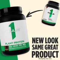 Thumbnail for Rule 1 Proteins Plant Protein - Vegan, Gluten-Free, Dairy Free, & Soy Free Protein Powder with 20g Protein per Serving (20 Servings, Dark Chocolate)