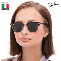 Thumbnail for Ray-Ban RB3016 Clubmaster Polarized Classic Square Shape Sunglasses for Men and Women -Timeless Classic Sun Glasses with Modern Elegance - Premium UV Protection - Designer Men's and Women's Sunglasses