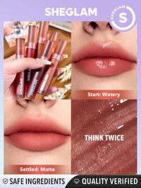 Thumbnail for SHEGLAM Soft Haze Lip Blur Waterproof Liquid Lipstick Matte Transfer-Proof Lip Tint Lasting Super Stay Lip Stain-Think Twice