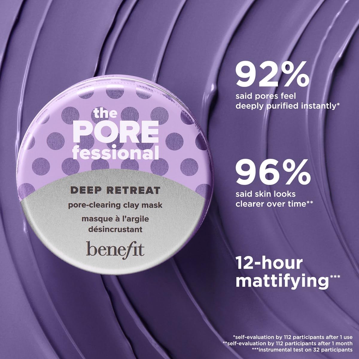 Benefit Cosmetics The POREfessional Deep Retreat Pore-Clearing Kaolin Clay Mask 2.5 oz / 75 mL