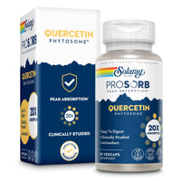 Thumbnail for SOLARAY Quercetin Phytosome - 20X Absorption - Easy-to-Digest Antioxidants Supplement for Overall Health Support - Vegan and Made Without Soy - 60-Day Guarantee - 30 Servings, 30 VegCaps