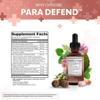 Thumbnail for para Defend Wormwood Black Walnut Cleanse for Humans Drops Liquid Soursop Garlic Pumpkin Seed PAU D'Arco Oil of Oregano Turmeric Berberine Neem Extract Hull Bark Tincture by Clean Nutra