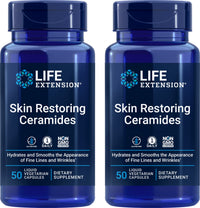 Thumbnail for Life Extension Skin Restoring Ceramides, 50 Liquid Veg Caps (Pack of 2) - Non-GMO, Vegetarian Phytoceramide Supplement