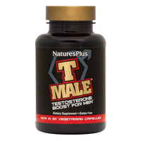 Thumbnail for NaturesPlus T Male - 60 Vegetarian Capsules - Promotes Muscle Gain & Stamina, Mood Enhancer - Gluten Free - 30 Total Servings