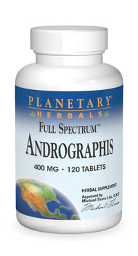 Thumbnail for Planetary Herbals Full Spectrum Andrographis 400mg Support Healthy Digestive, Cardiovascular & Unrinary Systems - Support For Healthy Liver & Immune Function - Ayurvedic Herb - 120 Tablets