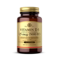 Thumbnail for Solgar Vitamin D3 (Cholecalciferol) 125 mcg (5000 IU), 100 Softgels - Helps Maintain Healthy Bones & Teeth - Immune System Support - Non-GMO, Gluten Free, Dairy Free - 100 Servings