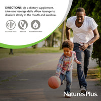 Thumbnail for NaturesPlus Vitamin B12 1000 mcg - 30 Herbal Lozenges - Raspberry - Energy & Immune Health Support - Vegetarian, Gluten Free - 30 Servings