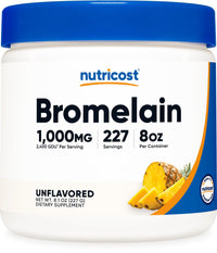 Thumbnail for Nutricost Bromelain Powder 8 OZ - Non-GMO, Vegetarian, Gluten Free
