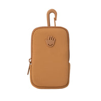Thumbnail for Touchette Zippered Pouch, Attachable Fashion Accessory with Snap Hook for Touchland Hand Sanitizer 1FL OZ., Caramel