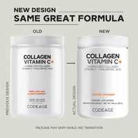 Thumbnail for Codeage Collagen Peptides Powder + Vitamin C - 20g Grass-Fed Collagen Per Serving - Digestive Enzymes, Hyaluronic Acid, 18 Amino Acids - Hydrolyzed Collagen Protein - Non-GMO, Unflavored - 9.98 oz