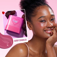 Thumbnail for KAJA Cheek & Lip - Dewy Bar 01 Berry Sparkler | Creamy Blusher and Balm Multi-Stick, 45% Moisturizing Oil, Apple Extract, Vitamin-Hyaluronic Acid Infused, High Shine, 10g
