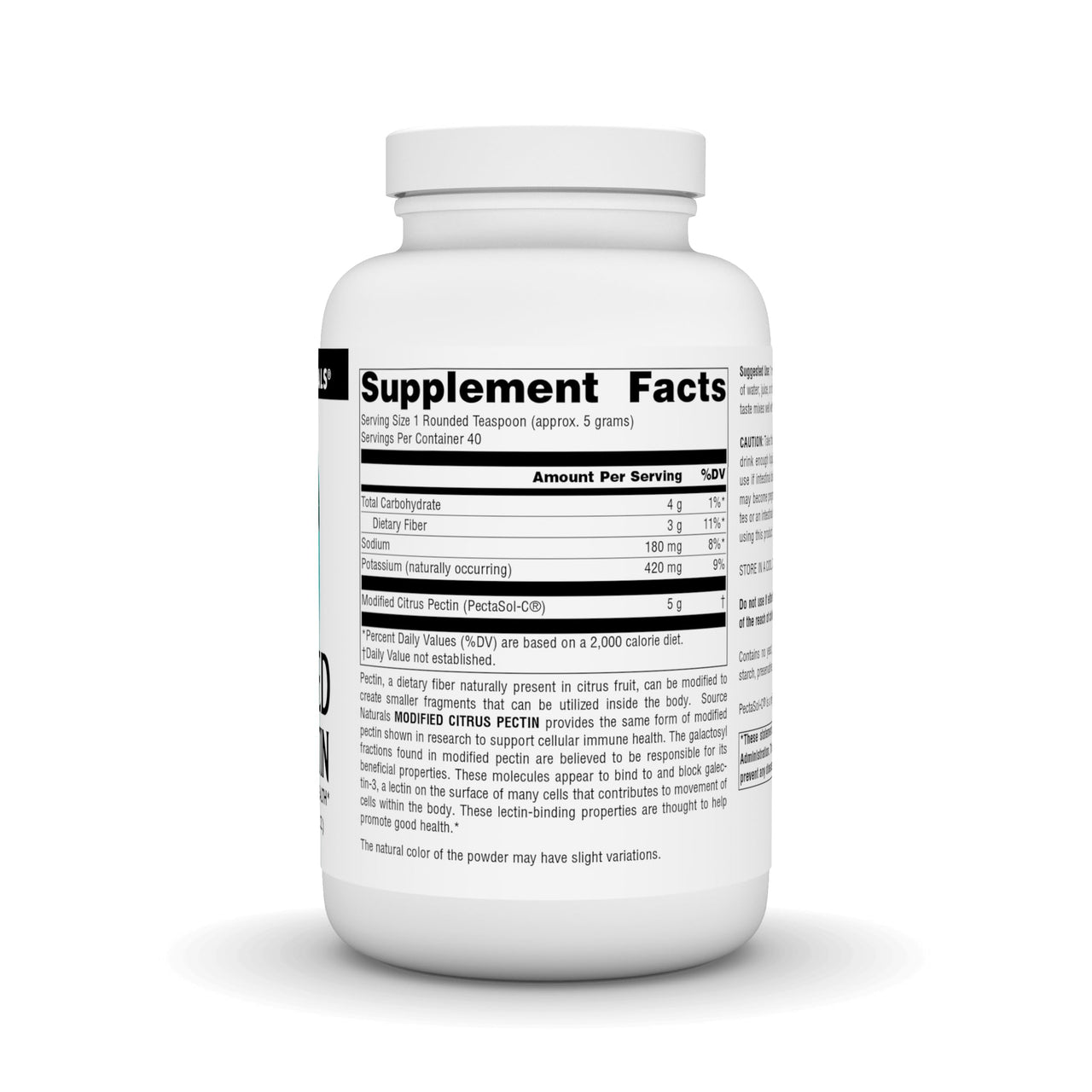 Source Naturals Modified Citrus Pectin Powder, for Cellular Immune Health,200 Grams