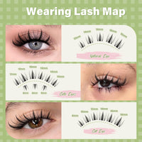 Thumbnail for KEYYOU Fairy Lash Clusters Kit, Manga Eyelash Extension Kit at Home, 144pcs D Curl Wispy Natural Invisible Band Lash with Waterproof Lash Extensions Kit (Fairy-D-8-18MIX)