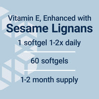 Thumbnail for Life Extension Gamma E Mixed Tocopherols, Healthy Aging, Vitamin E Supplement, Enhanced with Sesame lignans, Gluten-Free, Non-GMO, 60 softgels