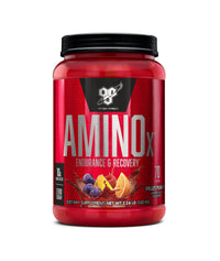 Thumbnail for BSN Amino X Muscle Recovery & Endurance Powder, BCAAs, 10 Grams of Amino Acids, Keto Friendly, Caffeine-Free, Support Endurance, Zero Sugar, Fruit Punch, 70 servings, 35.84 Ounce (Packaging May Vary)