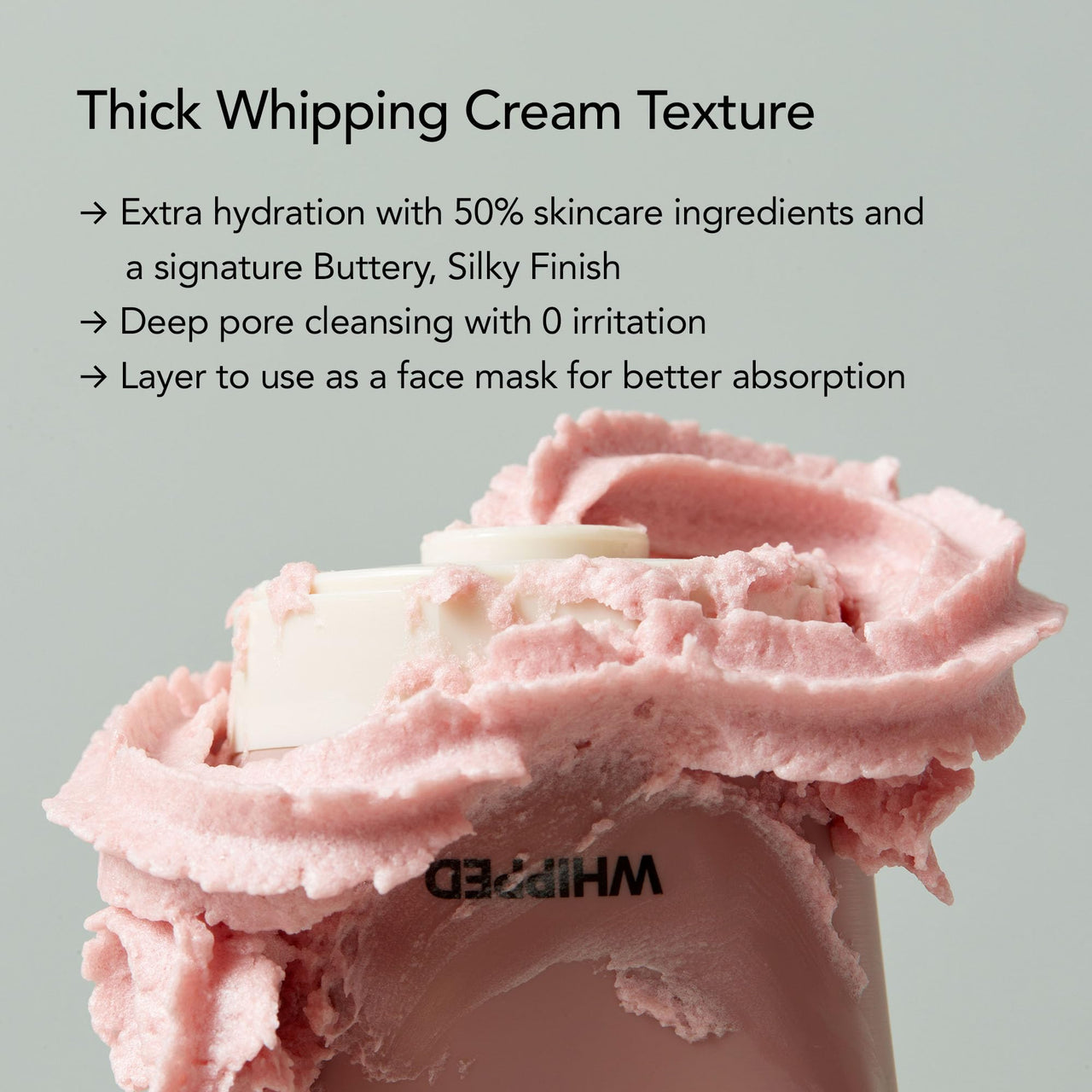 WHIPPED Cream Facial Cleanser Mugtree - Mugwort & Teatree Face Wash - For Oily Skin, Sebum & Pore Care - Moisturizing Face Cleanser, Niacinamide, Hyaluronic Acid, Vegan Korean Skincare, 4.5 oz