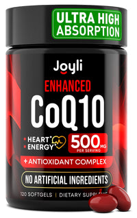 Thumbnail for High Absorption CoQ10 500MG - Co Q 10 Supplement 120 Softgels for Heart Health&Energy Production - Enhanced CoQ10 Nutritional Supplements with Coenzyme Q10 - Alternative to coq10 400mg softgels