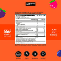 Thumbnail for Airborne 500mg Vitamin C + Zinc Immune Support Supplement Gummies for Kids, Assorted Fruit Flavor, Gluten Free Crafted Blend with Powerful Antioxidants Vitamins C & E, 21 Gummies (4 Pack)