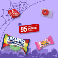 Thumbnail for Starburst, Life Savers, Hubba Bubba & Life Savers Gummies Halloween Candy Mix, Assorted Chewy, Bubble Gum, and Hard Candy Individually Wrapped, 95 Ct Variety Bulk Bag