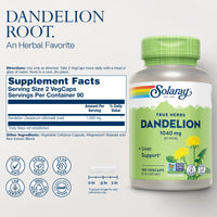 Thumbnail for SOLARAY Dandelion Root Supplement - Healthy Kidney and Liver Support - 1,040 mg per Serving - Vegan, Lab Verified, 60-Day Guarantee - 90 Servings, 180 VegCaps