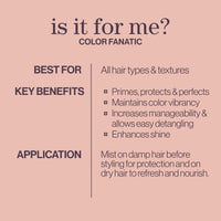 Thumbnail for Pureology Color Fanatic Multi-Tasking Leave-In Spray, 21 Benefits for All Hair Types, Heat Protection, Detangling & Frizz Control, Infused with Coconut & Camellia Oils, Color Safe, Vegan, 6.7 Fl Oz