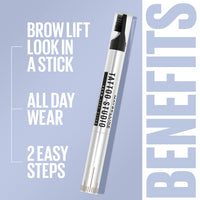 Thumbnail for Maybelline TattooStudio Brow Lift Stick Makeup with Tinted Wax Conditioning Complex, Deep Brown, 1 Count