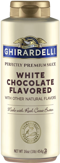 Thumbnail for Ghirardelli White Chocolate Sauce, 16 Ounce Squeeze Bottle with Ghirardelli Stamped Barista Spoon