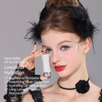 Thumbnail for Flower Knows Swan Ballet Shine Lipstick,Hydrating Solid Lip Gloss,Moisturizing Red Tinted Lip Balm-Long Lasting Lip Gloss in Balm for Girls&Women(B07 Ballet Dream)