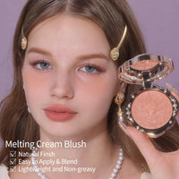 Thumbnail for Flower Knows Little Angel Cream Blush,Sany Nude Hydrating Blush for Cheeks,Buildable & Blendable Dewy Face Makeup,Soft Long-Lasting Cute Make Up for Women & Girls,0.21 Oz(05 Fingertip Stellar)