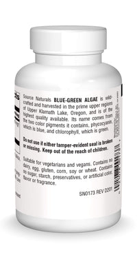 Thumbnail for Source Naturals Blue Green Algae from Klamath Lake - Algae Superfood Supplement, 500 mg - 200 Tablets