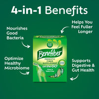 Thumbnail for Benefiber On The Go Prebiotic Fiber Supplement Powder for Digestive Health, Daily Fiber, Unflavored - 28 Sticks (3.92 Ounces)