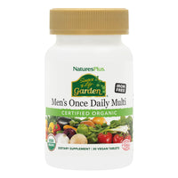 Thumbnail for NaturesPlus Source of Life Garden Men’s Once Daily Multivitamin - 30 Tablets - Supports Energy & Stamina - USDA Certified Organic, Non-GMO, Vegan, Gluten Free, Iron Free - 30 Servings