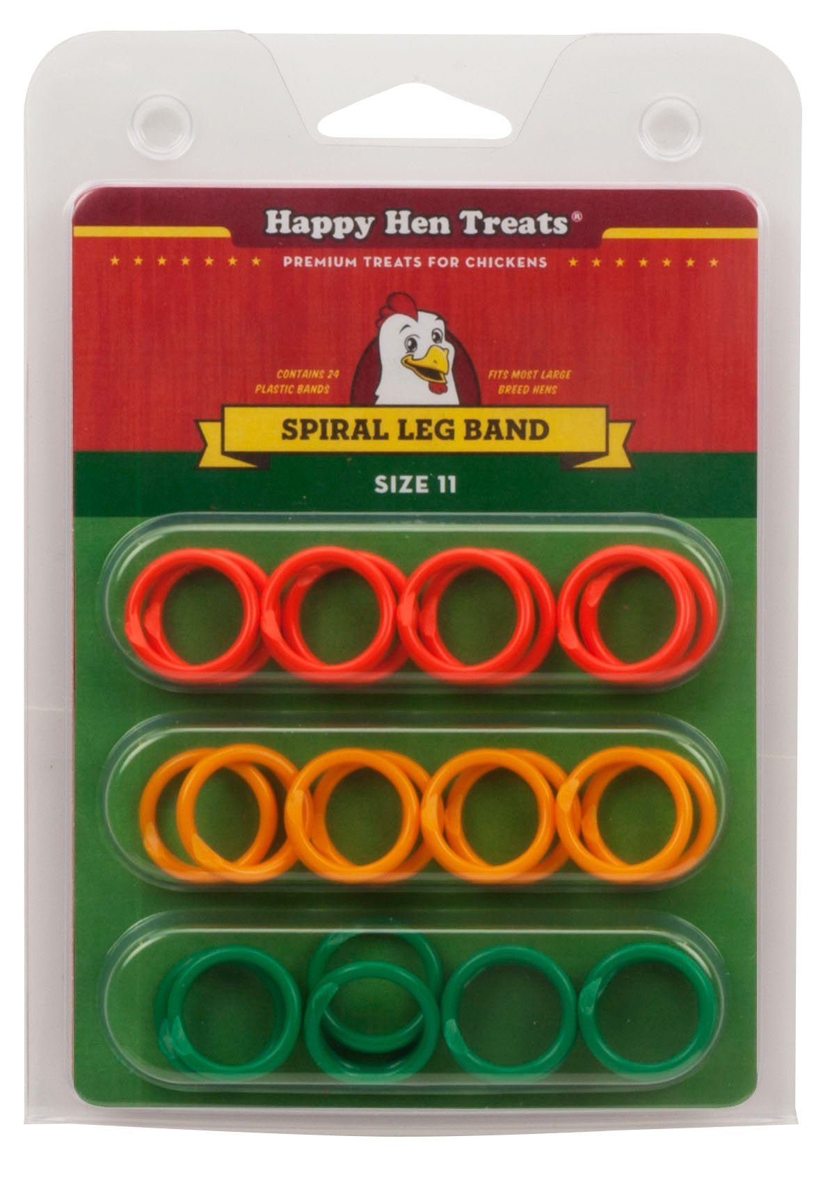Happy Hen Treats Spiral Leg Bands, Size 11