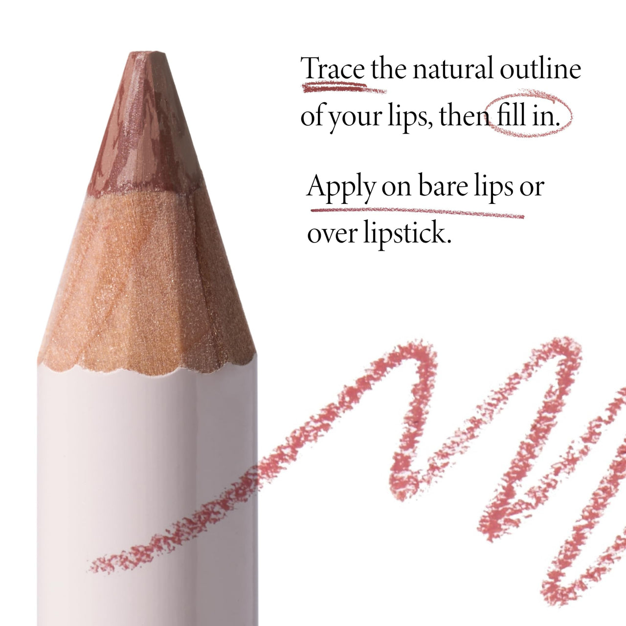 LAURA GELLER NEW YORK Marble Lips Multidimensional Liner, Nouveau Neutral - Marbleized Smooth Glide Sharpenable Lip Liner for Fuller Lips