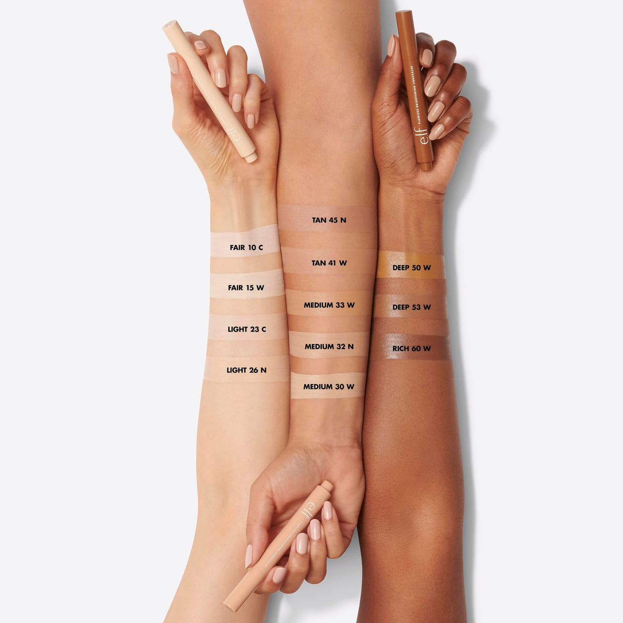 e.l.f. Flawless Brightening Concealer, Illuminating & Highlighting Face Makeup, Conceals Dark Under Eye Circles, Rich 60 W, 0.07 Fl Oz