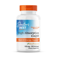 Thumbnail for Doctor's Best High Absorption CoQ10 with BioPerine Supplement - Coenzyme Q10 Softgels for Heart Health & Antioxidant Support, Naturally Fermented CoQ10 100mg for Women & Men, Non GMO - 120 Softgels
