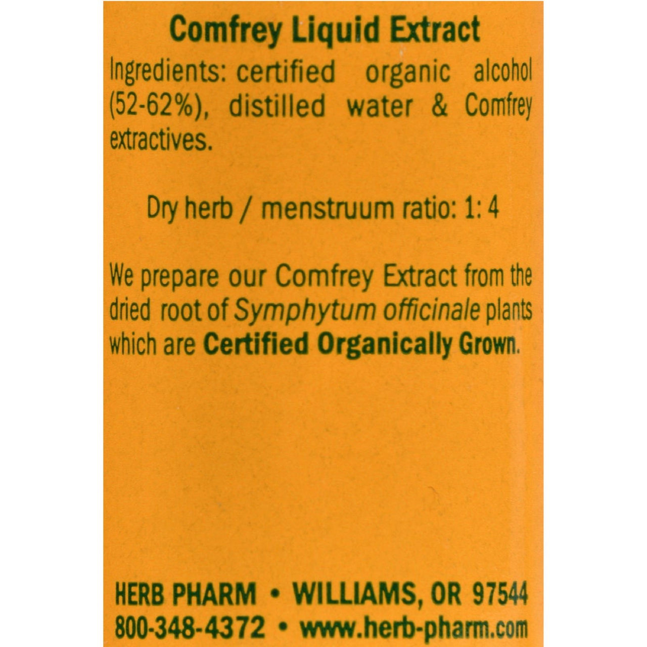 Herb Pharm Certified Organic Comfrey Liquid Extract - 1 Ounce (DCOMF0)