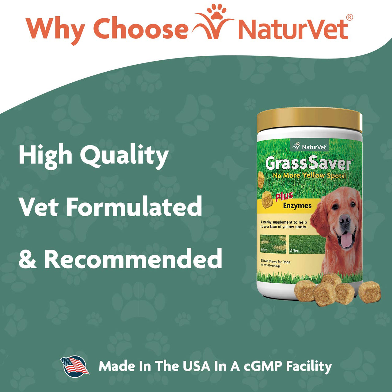 NaturVet GrassSaver 240 Ct & Yard Odor Eliminator Plus 32oz Spray Bundle | Keep Grass Green, Rid Your Lawn of Yellow Patches Caused by Dog Urine | Eliminate Stool & Urine Odors from Lawn